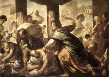  Christ Painting - Christ Cleansing The Temple Baroque Luca Giordano